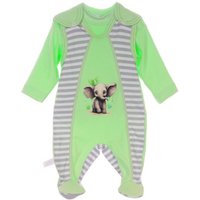 La Bortini Strampler Strampler und Langarmshirt Set Baby Anzug 2tlg 44 50 56 62 68 74 gestreift mit Print von La Bortini