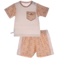 La Bortini T-Shirt & Shorts Baby Anzug Sommer Set 2Tlg Shirt und kurze Hose aus reiner Baumwolle, 44 50 56 62 68 74 80 86 92 98 von La Bortini