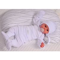 La Bortini Wickelbody Erstausstattung Baby Anzug 3Tlg Body Mütze Hose Weiß 44 50 56 62 68 von La Bortini