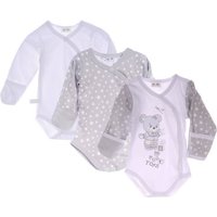 La Bortini Wickelbody Wickelbodys 3er Pack Baby Body #44 50 56 62 68 74 80 86 92 98 von La Bortini