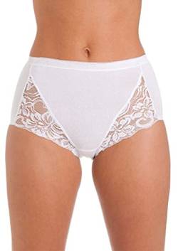 Womens La Marquise Comforts Lace Maxi Briefs 3 Pack Underwear (White) 16 von La Marquise