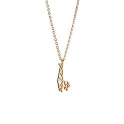 La Menagerie Giraffe Gold, Origami-Schmuck & vergoldete geometrische Kette - 18-karätig Goldkette & Giraffe-Halsketten für Frauen - Giraffe-Halskette für Mädchen & Origami-Halskette von La Menagerie