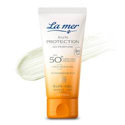 La mer Sun Protection Sun Gel LSF 50+ - Sonnenschutz für das Gesicht mit Anti-Aging Effekt - Feuchtigkeitsspendende Sonne - Für helle und empfindliche Haut - Ohne Parfum - 50 ml von La Mer