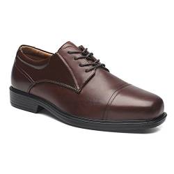 La Milano Herren Schuhe a1720w Leder Slip On Kleid Oxfords, Braun (Breit-1-braun), 43.5 von La Milano