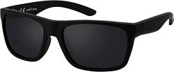 La Optica B.L.M. Herren Sonnenbrille UV400 Männer Sportbrille Fahrradbrille - Gummiert Schwarz (Gläser: Grau) von La Optica B.L.M.