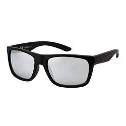 La Optica B.L.M. Herren Sonnenbrille UV400 Männer Sportbrille Fahrradbrille - Matt Schwarz (Gläser: Silber Verspiegelt) von La Optica B.L.M.