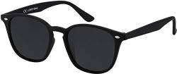 La Optica B.L.M. Sonnenbrille Herren Damen UV400 Leicht Klein Retro - Gummiert Schwarz (Gläser: Grau Klassisch) von La Optica B.L.M.