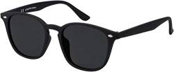 La Optica B.L.M. Sonnenbrille Herren Damen UV400 Leicht Klein Retro - Gummiert Transparent (Gläser: Polarisert Grau) von La Optica B.L.M.