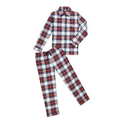 La-V Jungen Pyjama Rot-Blau-Schwarz-Kariert J39/Größe 164/170 von La-V
