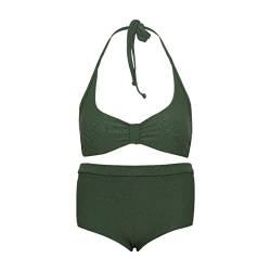 La-V Mädchen Neckholder-Bikini Oliv B215/Größe 140/146 von La-V