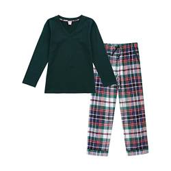 La-V Mädchen Schlafanzug Grün ohne Schleife MH19/Größe 170/176 von La-V