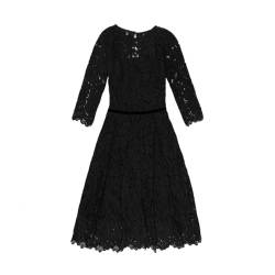 La-V Mädchen Spitzenkleid Saphirschwarz HF134/Größe 158 von La-V