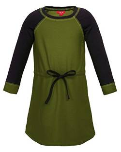 La-V Mädchen Sweatkleid schwarz-grün/Größe 152 von La-V