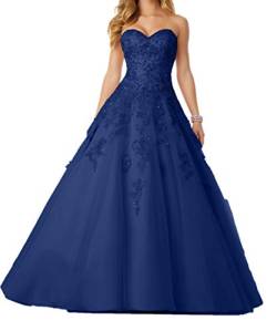 La_mia Braut 2020 Neu Traegerlos Quincenera Ballkleider Abendkleider Ballkleider Promkleider Festlichkleider Lang A-Linie Rock-54 Royal Blau von La_mia Braut