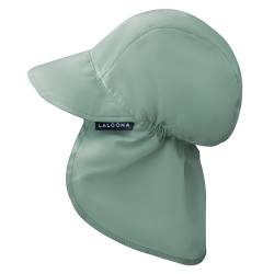 LaLoona Baby Schirmmütze UV 80+ mit Nackenschutz - Sommermütze/Sonnenhut mit UV-Schutz - atmungsaktiv & schnelltrocknend, OEKOTEX Standard 100 geprüfte Kappe für Jungen und Mädchen - Grün - 46-49 von LaLoona baby bedding
