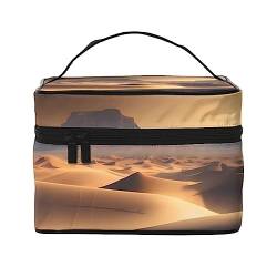 Desert Stars Reise Kosmetiktasche Reise Kulturtasche Kosmetiktasche für Damen und Herren, geeignet für kosmetische Toilettenartikel, Schwarz , Einheitsgröße von LaMaMe