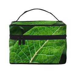 Green Leaf Nature Reise-Kosmetiktasche, Reise-Kulturbeutel, Kosmetiktasche für Damen und Herren, geeignet für kosmetische Toilettenartikel, Schwarz , Einheitsgröße von LaMaMe