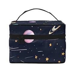 The Solar Family Travel Cosmetic Bag Travel Toiletry Bag Cosmetic Bag for Men and Women, Suitable for Cosmetic Toiletries, Schwarz , Einheitsgröße von LaMaMe