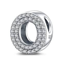 LaMenars Buchstabe O Charm 925 Sterling Silber Perlen für Armbänder mit 5A Zirkonia, Geburtstagsschmuck Geschenke Frauen Mädchen von LaMenars