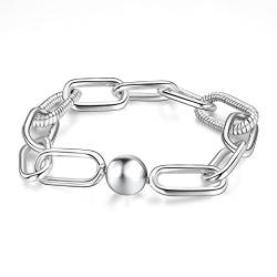 LaMenars Krawatte Armbänder für Charms 925 Sterling Silber Damen Statement Armbänder Weihnachten Geburtstagsgeschenk für Damen Mädchen von LaMenars