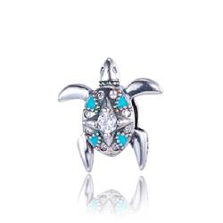 LaMenars Sea Turtle Charm for 925 Sterling Silber für Damenarmbänder Halsketten Dangle Anhänger für Valentinstag Muttertag Mädchen Geschenk von LaMenars