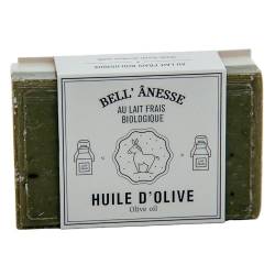 Label Provence - Doppelseitige Peeling-Seife mit französischer Seife - Für Weichmachung, Befeuchtung und Pflege aller Hauttypen - Duft Olivenöl und Eselmilch - 125 g von Label Provence