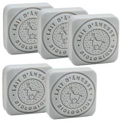 Label Provence Savon de Marseille – Französische Seife aus frischer Bio-Eselsmilch – Lotusblumen-Duft – 30 g Riegel – 5er-Set von Label Provence
