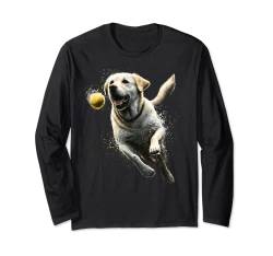 Gelber Labrador Retriever jagt einen Ball Labrador Retriever Langarmshirt von Labrador Retriever love apparel for Labrador owner
