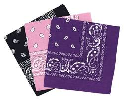 Set 3 bandanas paisley damen und herren 57x57cm von Laciteinterdite