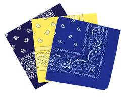 Set 3 bandanas paisley damen und herren 57x57cm von Laciteinterdite