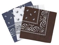 Set 3 bandanas paisley damen und herren 57x57cm von Laciteinterdite