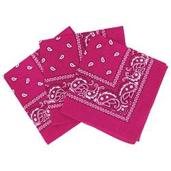 Set 3 bandanas paisley damen und herren fushia von Laciteinterdite