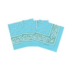 Set 3 bandanas paisley damen und herren helltürkis von Laciteinterdite