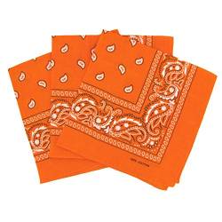 Set 3 bandanas paisley damen und herren orange von Laciteinterdite