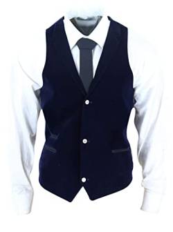 Lacoac Herren Samt Kerbe Revers Anzug Weste 3 Knöpfe V-Ausschnitt Weste für Prom Abendessen Hochzeit Formal von Lacoac