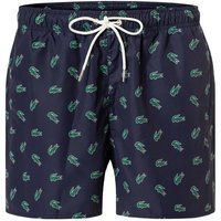 LACOSTE Herren Badeshorts blau Mikrofaser Gemustert von Lacoste