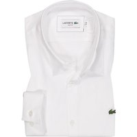 LACOSTE Herren Hemd weiß Baumwolle Slim Fit von Lacoste