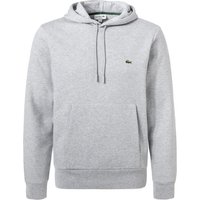 LACOSTE Herren Hoodie grau Baumwolle unifarben Classic Fit von Lacoste