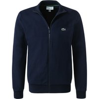 LACOSTE Herren Sweatjacke blau Baumwolle unifarben von Lacoste