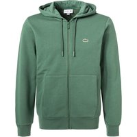 LACOSTE Herren Sweatjacke grün Baumwolle unifarben Classic Fit von Lacoste