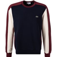 LACOSTE Herren Sweatshirt blau Baumwolle unifarben Classic Fit von Lacoste