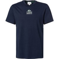 LACOSTE Herren T-Shirt blau Baumwolle von Lacoste