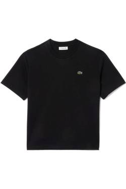 Lacoste Classic Fit Damen T-Shirt schwarz, Einfarbig von Lacoste