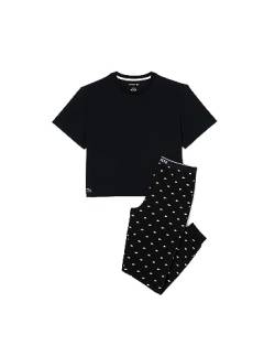 Lacoste Damen 4F3925 Schlafanzug Baby, Noir/Blanc, von Lacoste