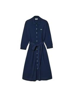 Lacoste - Damen Kleid, Navy Blau, 38 von Lacoste