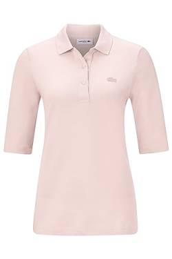 Lacoste Damen Polo-Shirt Kurzarm PF0503, Frauen Polo-Hemd,3 Knopf,Slim Fit,Pink,50 von Lacoste
