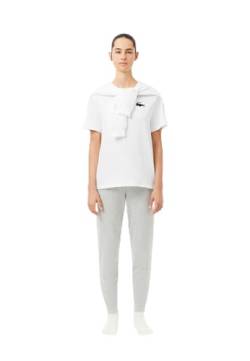 Lacoste Damen TF1562 Schlafanzugoberteil, Blanc/VERT, von Lacoste