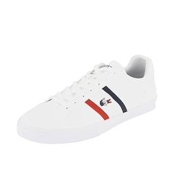Lacoste Herren 45cma0055 Vulcanized Sneaker, Wht NVY Re, 43 EU von Lacoste