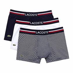 Lacoste Herren 5H3413 Boxershorts, Marine/Blanc, L (3er Pack) von Lacoste