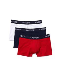 Lacoste Herren 5h9623 Underwear Trunk, Marineblau/Weiß/Rot, XXL von Lacoste